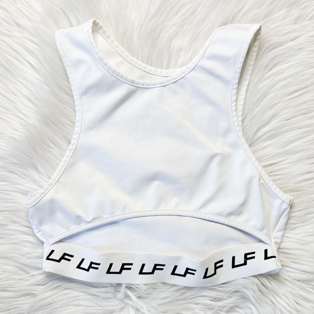 LF White Crop Top